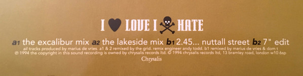 Neil Arthur - I Love I Hate | Chrysalis (12CHS 5005) - 3 Neil Arthur - I Love I Hate | Chrysalis (12CHS 5005) - 3