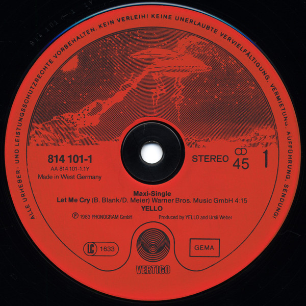 Yello - Let Me Cry / Haunted House | Vertigo (814 101-1) - 3