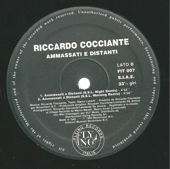 Riccardo Cocciante - Ammassati E Distanti | Flying Records Italia (FIT 007) - 3 Riccardo Cocciante - Ammassati E Distanti | Flying Records Italia (FIT 007) - 3