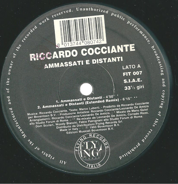 Riccardo Cocciante - Ammassati E Distanti | Flying Records Italia (FIT 007) - 2 Riccardo Cocciante - Ammassati E Distanti | Flying Records Italia (FIT 007) - 2