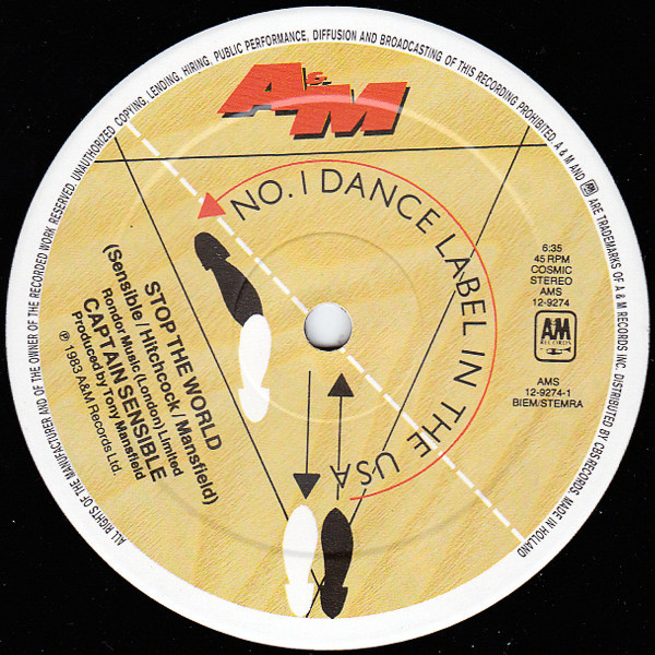 Captain Sensible - Stop The World | A&M Records (AMS 12-9274) - 3 Captain Sensible - Stop The World | A&M Records (AMS 12-9274) - 3