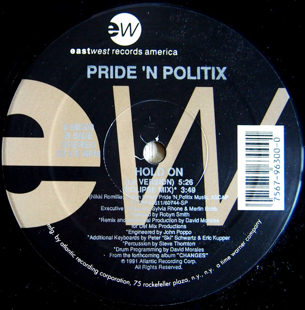 Pride 'N Politix - Hold On | EastWest Records America (0-96300)