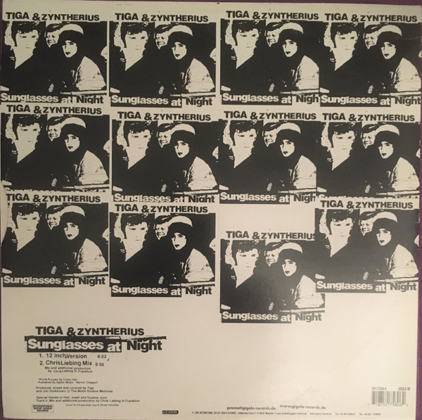 Tiga & Zyntherius - Sunglasses EP | International Deejay Gigolo Records (Gigolo 80) - 2 Tiga & Zyntherius - Sunglasses EP | International Deejay Gigolo Records (Gigolo 80) - 2