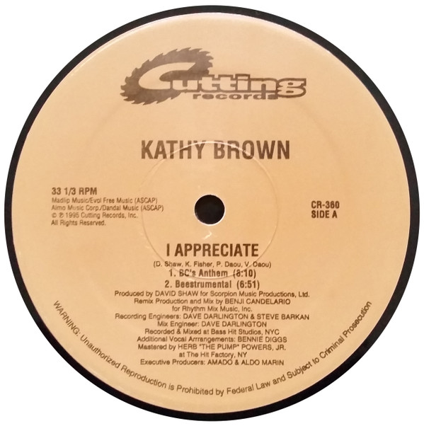 Kathy Brown - I Appreciate | Cutting Records (CR-360) - 2 Kathy Brown - I Appreciate | Cutting Records (CR-360) - 2