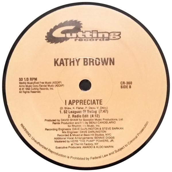 Kathy Brown - I Appreciate | Cutting Records (CR-360) - 3 Kathy Brown - I Appreciate | Cutting Records (CR-360) - 3