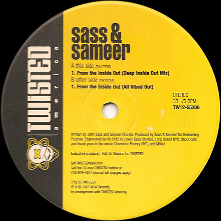 Sass & Sameer - From The Inside Out | Twisted America Records (TW12-55306)