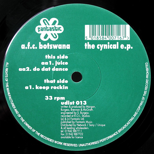 A.F.C. Botswana - The Cynical E.P. | Fantastic Records (udist 013)
