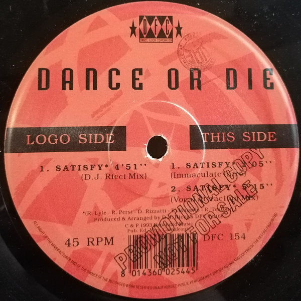 Dance Or Die - Satisfy | DFC (DFC 154) - main