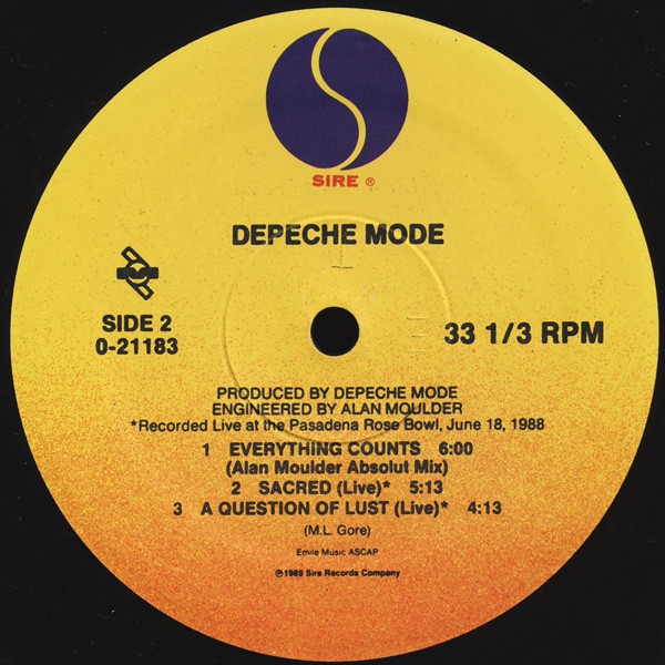 Depeche Mode - Everything Counts, Nothing, Sacred, A Question Of Lust | Sire (0-21183) - 4