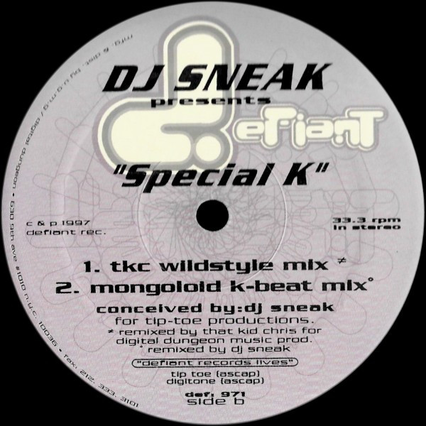 DJ Sneak - Special K | Defiant (def: 971) - 2