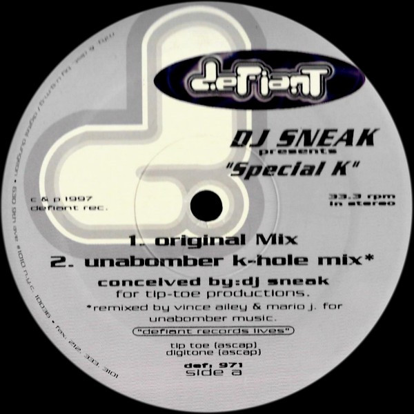 DJ Sneak - Special K | Defiant (def: 971)