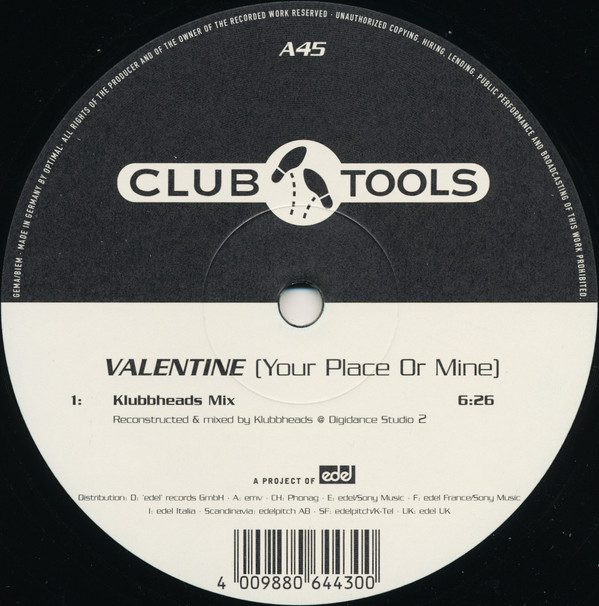 Dave Valentine - Your Place Or Mine | Club Tools (006443-0 CLU) - 2