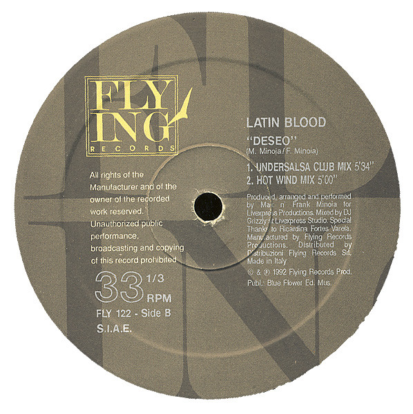 Latin Blood - Deseo | Flying Records (FLY 122) - 4 Latin Blood - Deseo | Flying Records (FLY 122) - 4