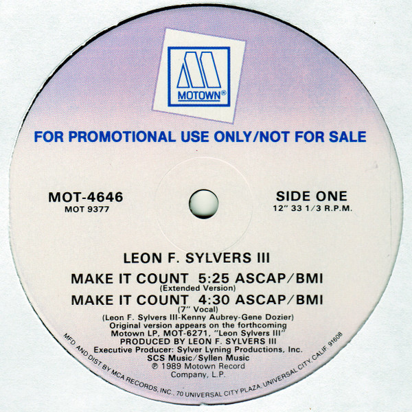 Leon F. Sylvers III - Make It Count | Motown (MOT-4646) - main Leon F. Sylvers III - Make It Count | Motown (MOT-4646) - main