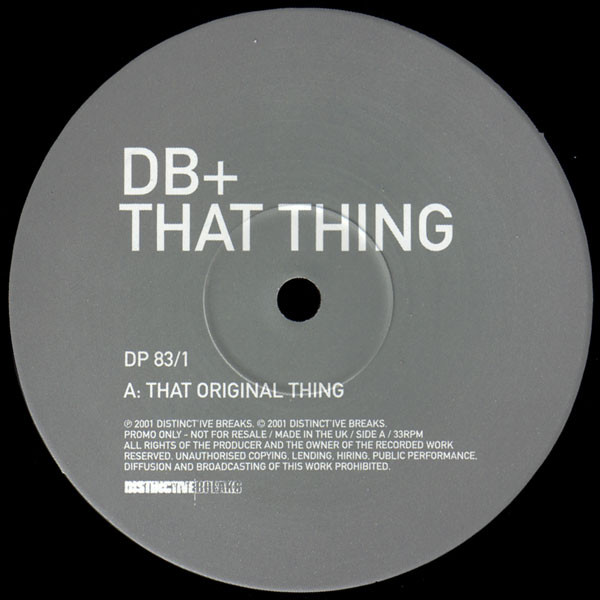 dB+ - That Thing | Distinct'ive Breaks (DP83/1) - main dB+ - That Thing | Distinct'ive Breaks (DP83/1) - main
