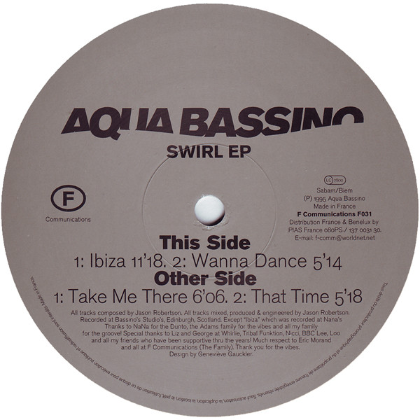 Aqua Bassino - Swirl EP | F Communications (F 031) - 2