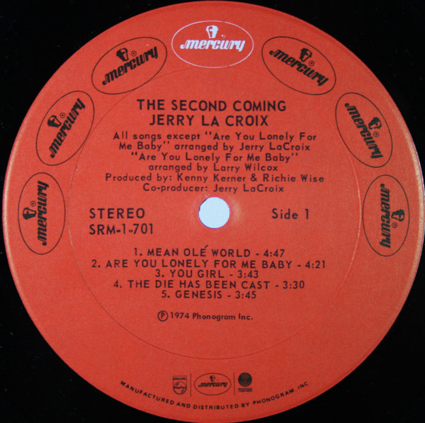 Jerry LaCroix - The Second Coming | Mercury (SRM-1-701) - 3 Jerry LaCroix - The Second Coming | Mercury (SRM-1-701) - 3