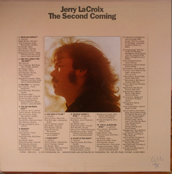Jerry LaCroix - The Second Coming | Mercury (SRM-1-701) - 2 Jerry LaCroix - The Second Coming | Mercury (SRM-1-701) - 2
