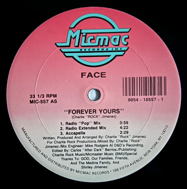 Face - Forever Yours | Micmac Records, Inc. (MIC 557) - 3