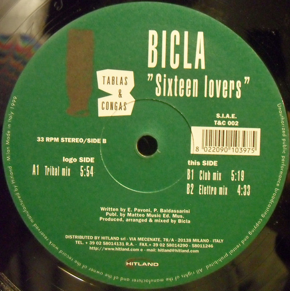 Bicla - Sixteen Lovers | Tablas & Congas (T&C 002) - main Bicla - Sixteen Lovers | Tablas & Congas (T&C 002) - main