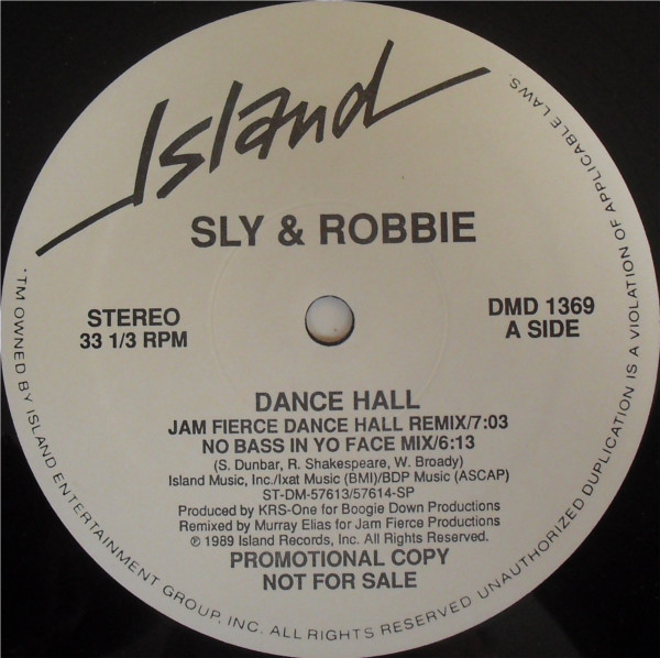 Sly & Robbie - Dance Hall | Island Records (DMD 1369)