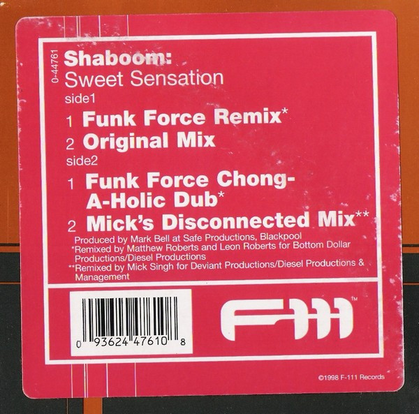 Shaboom - Sweet Sensation | F-111 Records (0-44761) - 3 Shaboom - Sweet Sensation | F-111 Records (0-44761) - 3