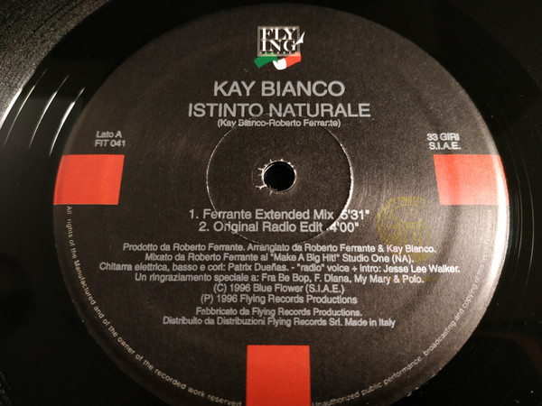 Kay Bianco - Istinto Naturale | Flying Records Italia (FIT 041) - 2 Kay Bianco - Istinto Naturale | Flying Records Italia (FIT 041) - 2