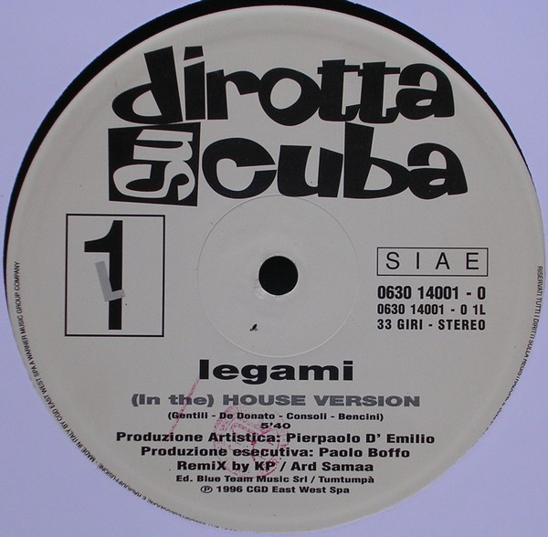 Dirotta Su Cuba - Legami | CGD East West (0630 14001-0) - 3 Dirotta Su Cuba - Legami | CGD East West (0630 14001-0) - 3