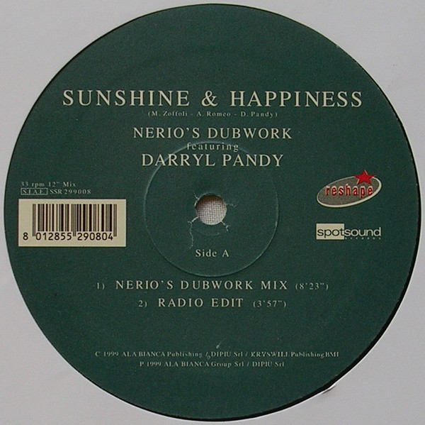 Nerio's Dubwork Featuring Darryl Pandy - Sunshine & Happiness | Spotsound Records (SSR 299008) - 3 Nerio's Dubwork Featuring Darryl Pandy - Sunshine & Happiness | Spotsound Records (SSR 299008) - 3
