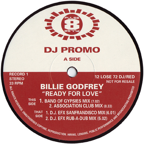 Billie Godfrey - Ready For Love | Pulse-8 Records (12 LOSE 72 DJ) - 3 Billie Godfrey - Ready For Love | Pulse-8 Records (12 LOSE 72 DJ) - 3