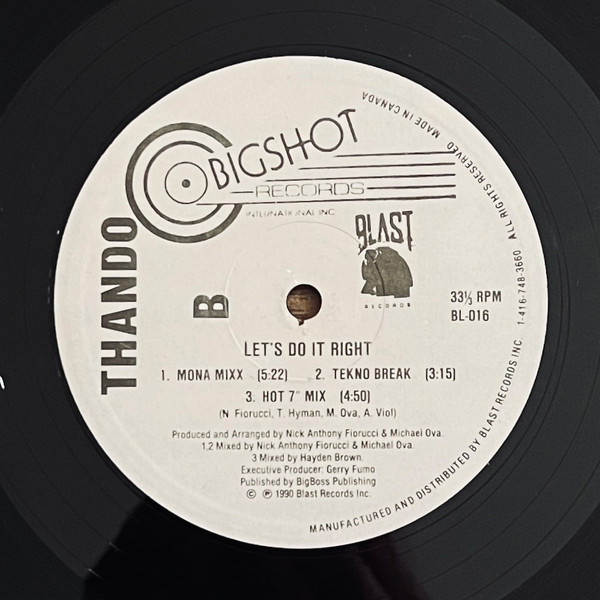 Thando - Let's Do It Right | Blast Records (BL-016) - 2 Thando - Let's Do It Right | Blast Records (BL-016) - 2