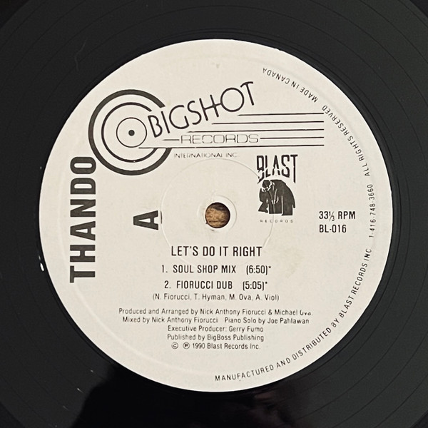 Thando - Let's Do It Right | Blast Records (BL-016) - main Thando - Let's Do It Right | Blast Records (BL-016) - main