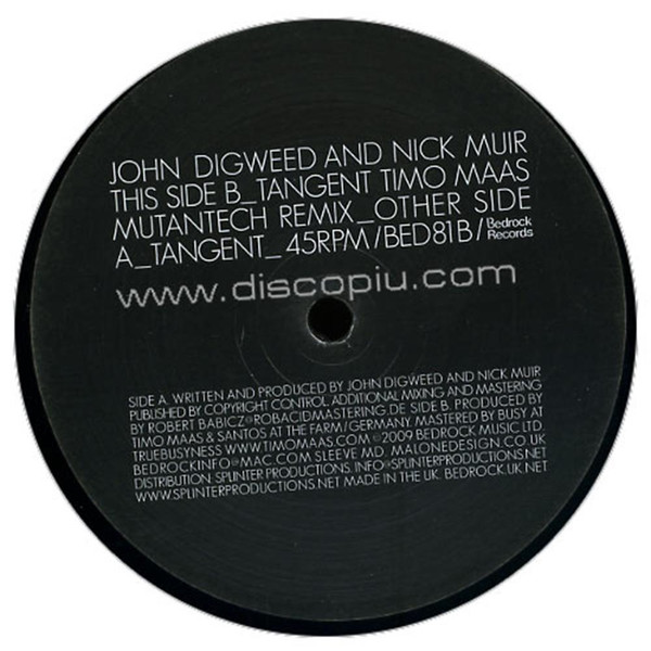 John Digweed And Nick Muir - Tangent | Bedrock Records (BED81) - 2 John Digweed And Nick Muir - Tangent | Bedrock Records (BED81) - 2