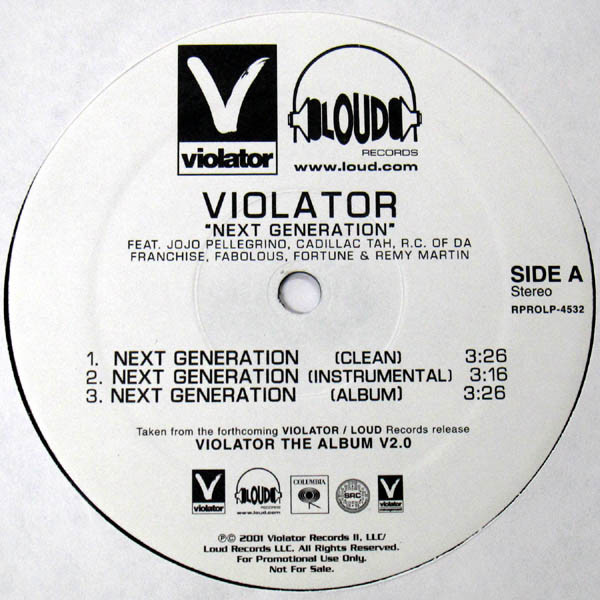 Violator - Next Generation / Livin The Life | Violator Records (RPROLP 4532) - 2 Violator - Next Generation / Livin The Life | Violator Records (RPROLP 4532) - 2