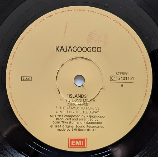 Kajagoogoo - Islands | EMI (64 240 1161) - 3