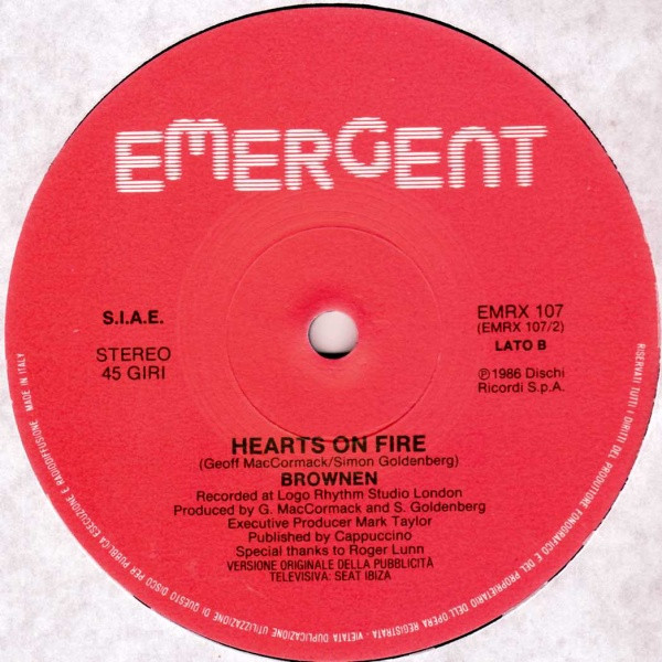 McFarland / Brownen - Red Beer / Hearts On Fire | Emergent (EMRX 107) - 2
