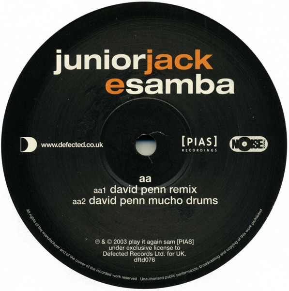Junior Jack - E Samba | Defected (DFTD076) - 5