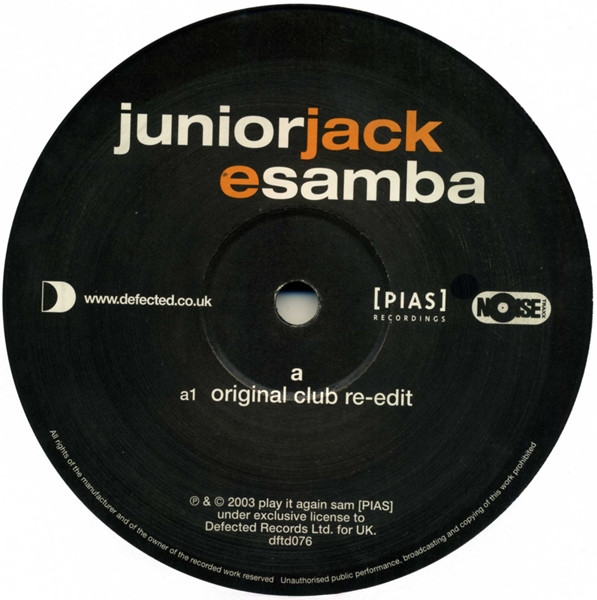 Junior Jack - E Samba | Defected (DFTD076) - 4