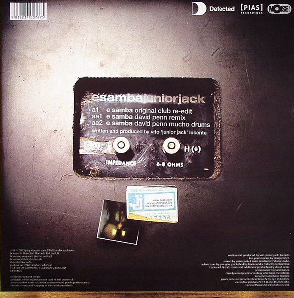 Junior Jack - E Samba | Defected (DFTD076) - 3