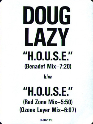 Doug Lazy - H.O.U.S.E. | Atlantic (0-86119) - 3