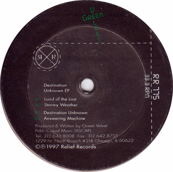 Green Velvet - Destination Unknown EP | Relief Records (RR775) - 3 Green Velvet - Destination Unknown EP | Relief Records (RR775) - 3
