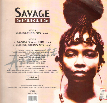Savage Spirits - Afrodite | D:vision Records (DV 221) - main
