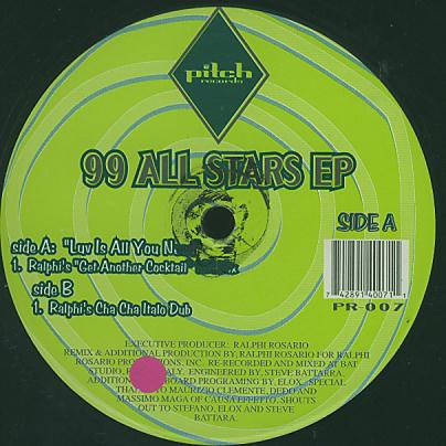 99 Allstars - 99 All Stars EP | Pitch Records (PR 007) - main