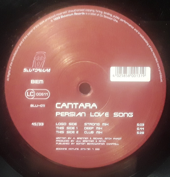 Cantara - Persian Love Song | Blutonium Records (BLU-011) - 3 Cantara - Persian Love Song | Blutonium Records (BLU-011) - 3