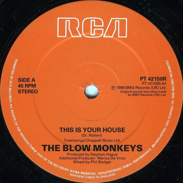 The Blow Monkeys - This Is Your House | RCA (PT 42150R) - 7