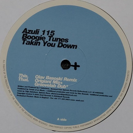 Boogie Tunes - Takin You Down | Azuli Records (AZNY 115) - 4 Boogie Tunes - Takin You Down | Azuli Records (AZNY 115) - 4