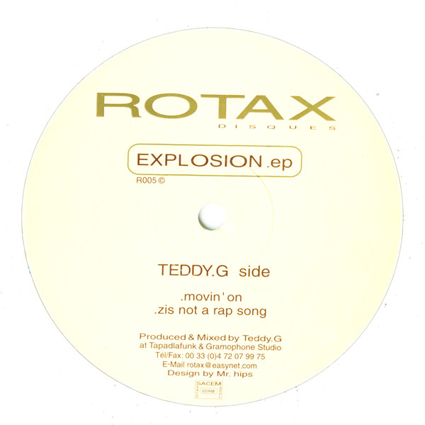 Teddy G / Pascal Rioux - Explosion EP | Rotax (R005) - main