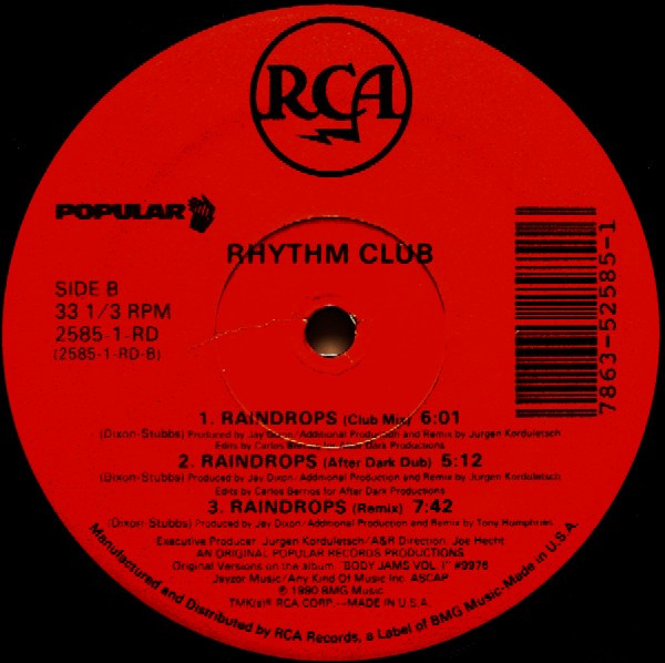 Rhythm Club - Raindrops | RCA (2585-1-RD) - 2 Rhythm Club - Raindrops | RCA (2585-1-RD) - 2