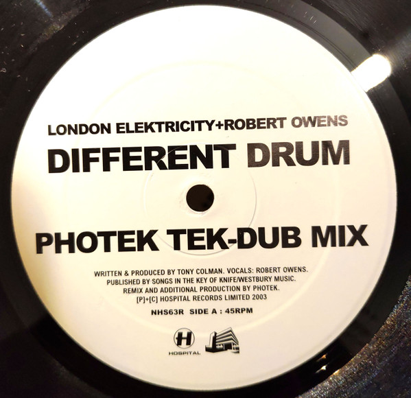 London Elektricity & Robert Owens - Different Drum (Remixes) | Hospital Records (NHS63R) - 3 London Elektricity & Robert Owens - Different Drum (Remixes) | Hospital Records (NHS63R) - 3