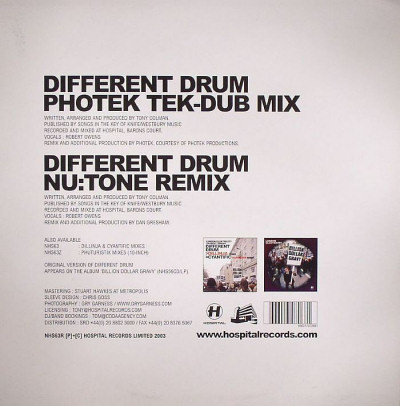 London Elektricity & Robert Owens - Different Drum (Remixes) | Hospital Records (NHS63R) - 2 London Elektricity & Robert Owens - Different Drum (Remixes) | Hospital Records (NHS63R) - 2